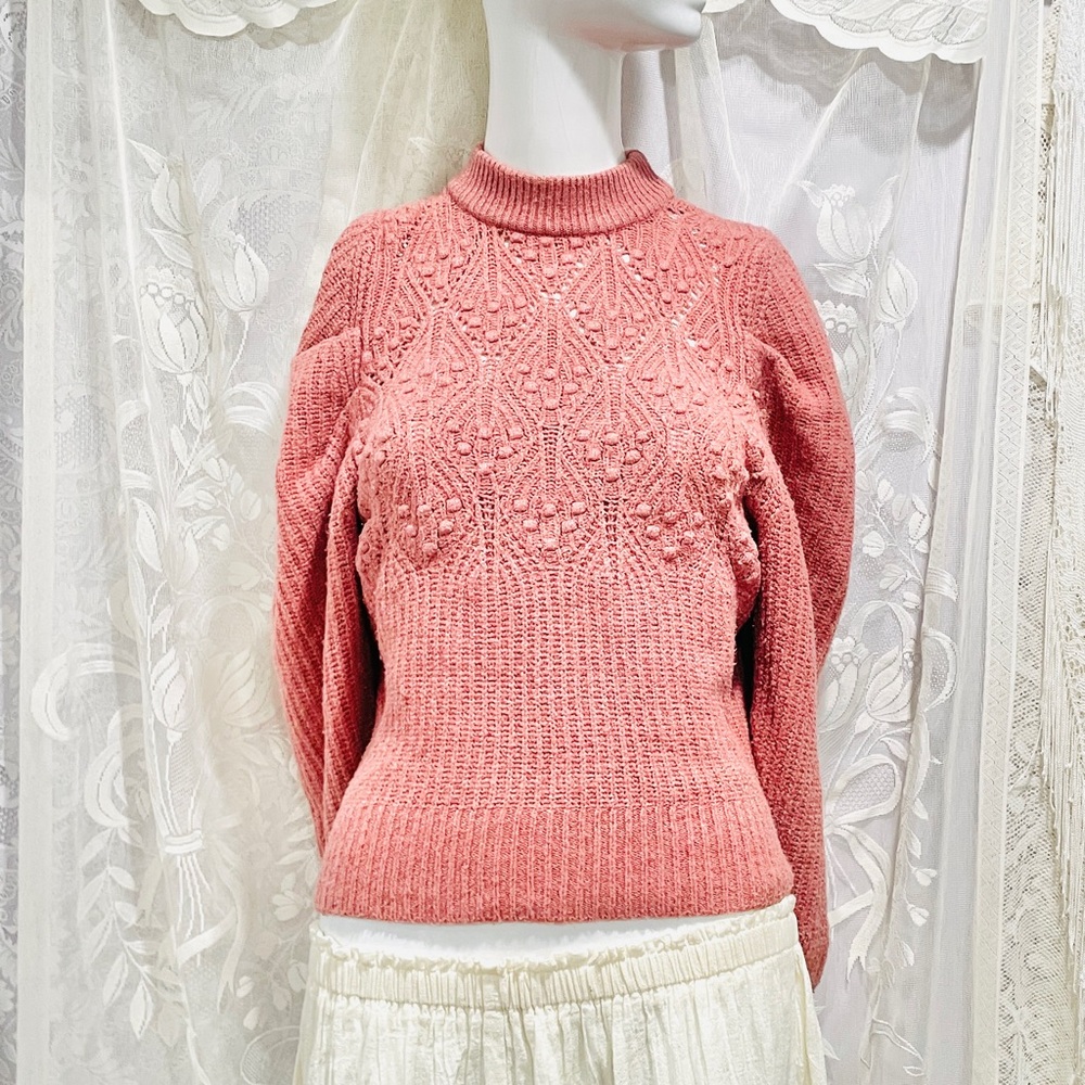a new day Textured Pink Turtleneck Sweater